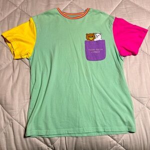 Teddy Fresh X SpongeBob Multi colored T shirt.